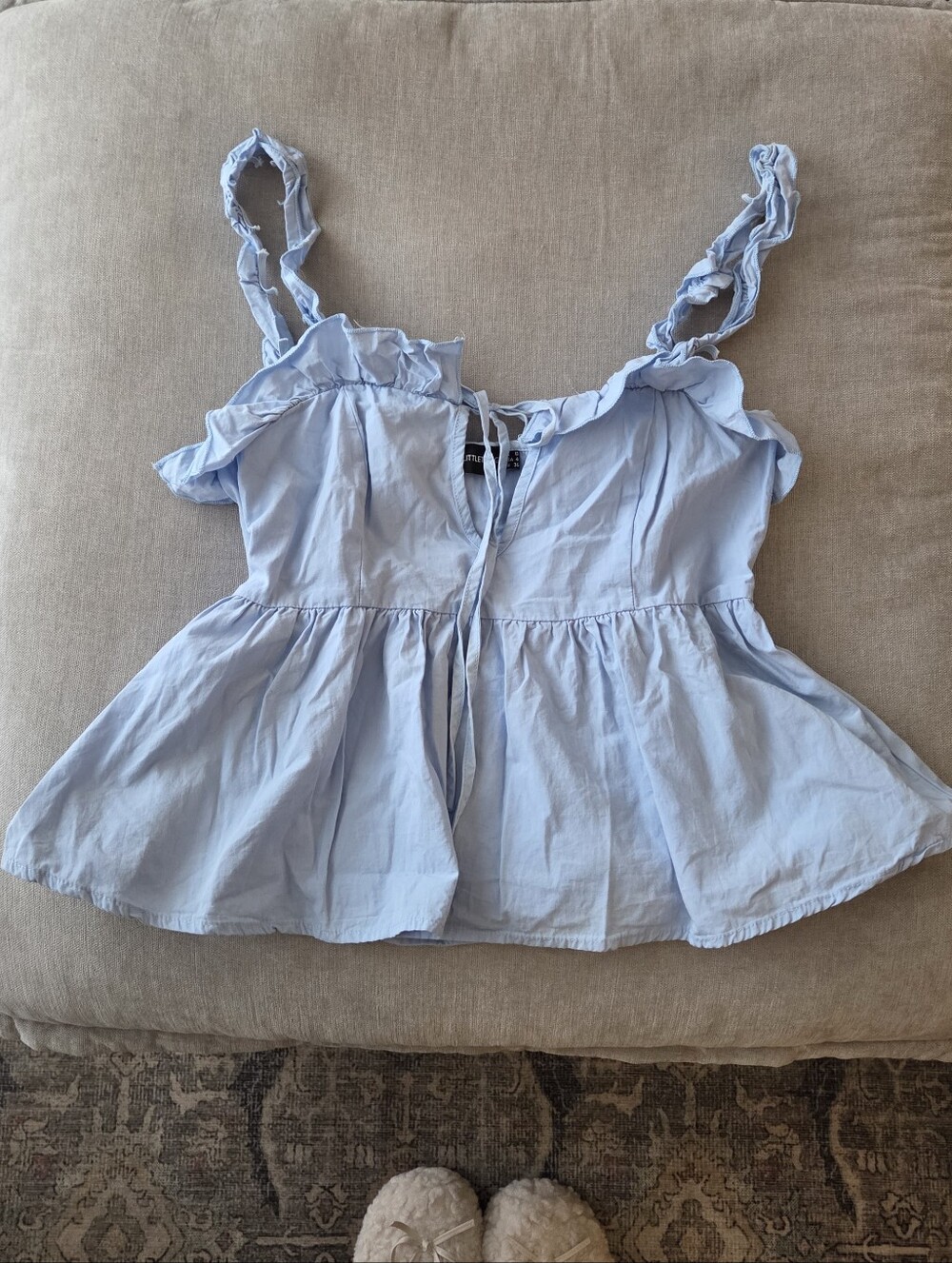 100% Cotton PLT Babydoll Peplum Top